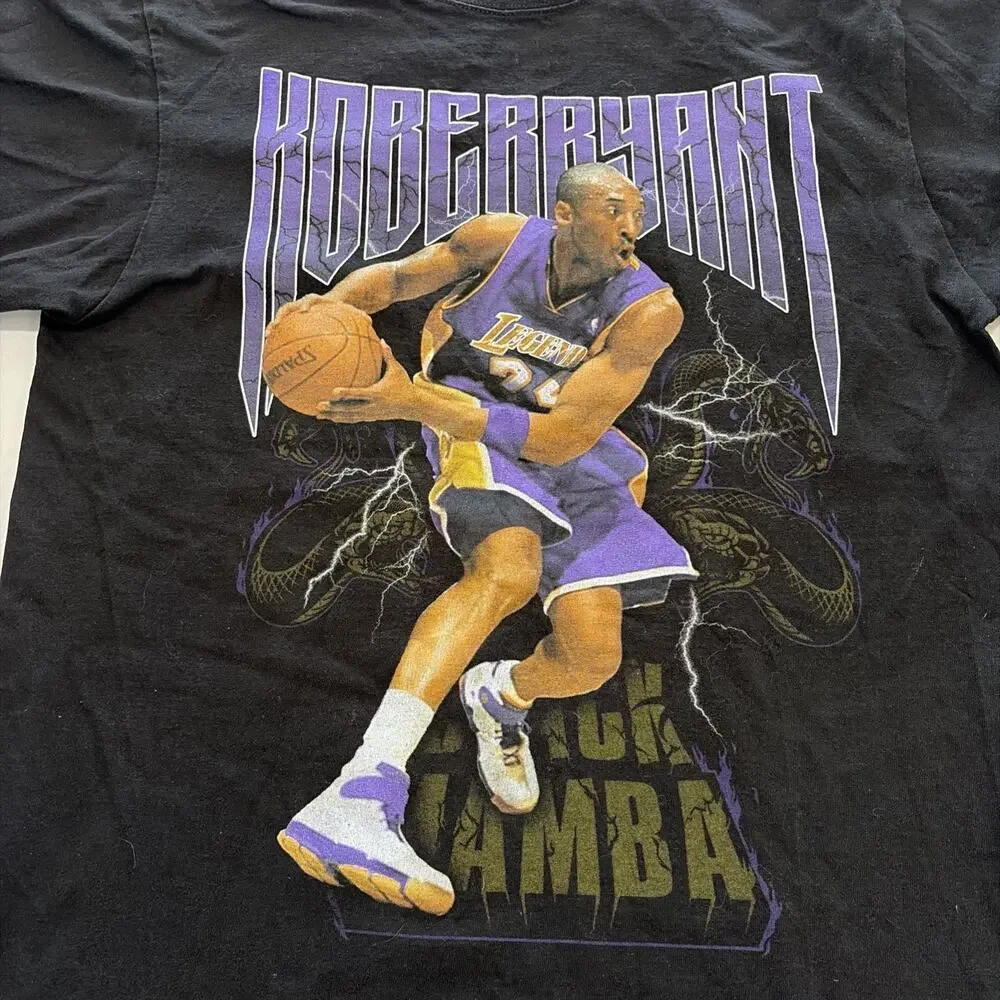 Kobe Bryant Lakers Shaka Wear Graphic T Shirt Mens Large Black Basketball